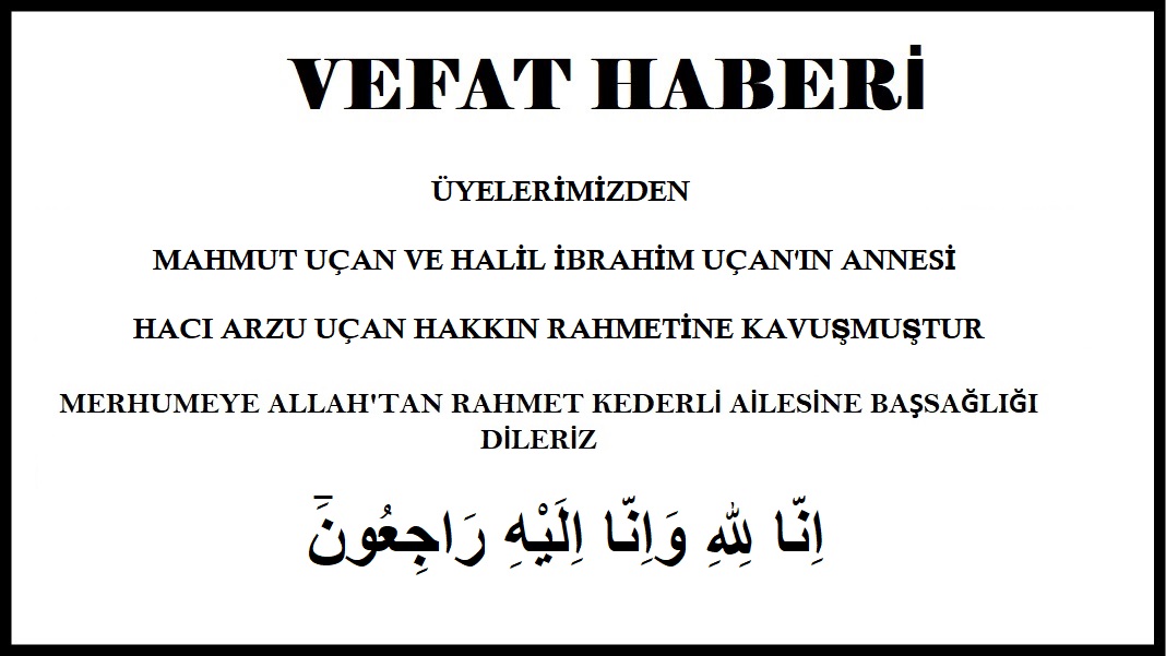 VEFAT HABERİ