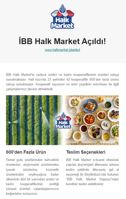 İBB HALK MARKET AÇILDI